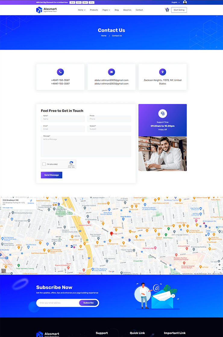 home page