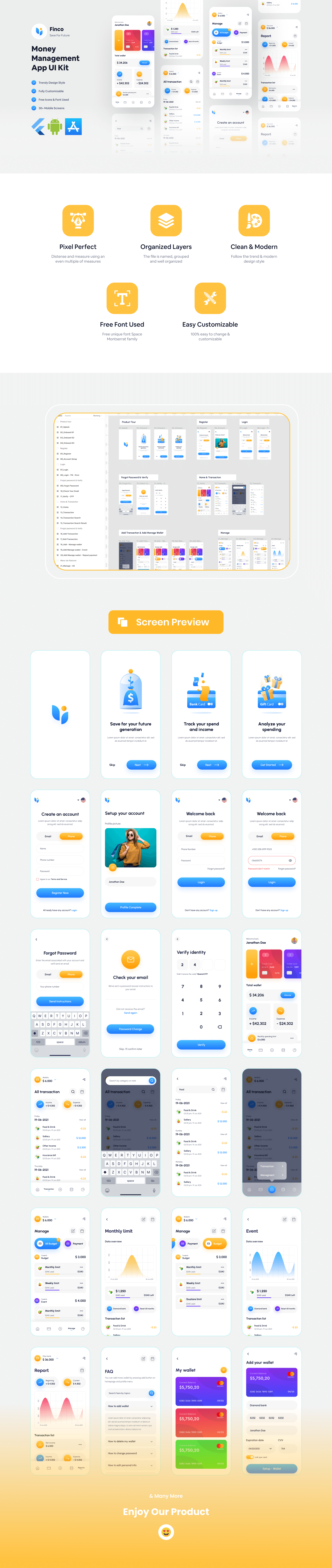Finco – Flutter Money Management App UI Kit