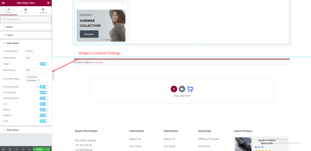 Orders View Widget - QuomodoSoft