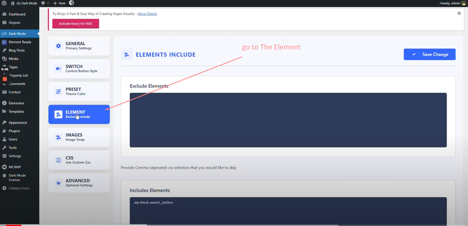 Exclude & Include Elements Setup - QuomodoSoft