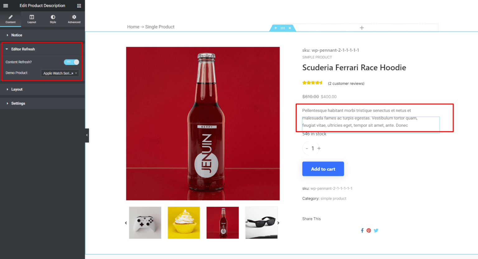 Product Description Widget - QuomodoSoft